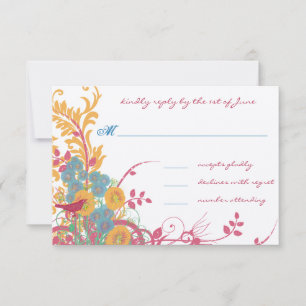 Cartão RSVP Casamentos Personalizados