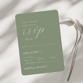 Cartão RSVP Caso de Casamento de Colorblock Moderno | Escuro