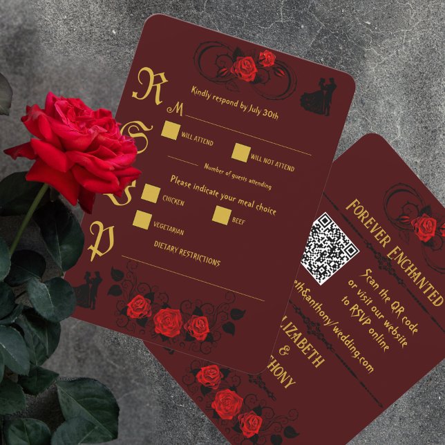 Cartão RSVP Caso Elegante (Criador carregado)