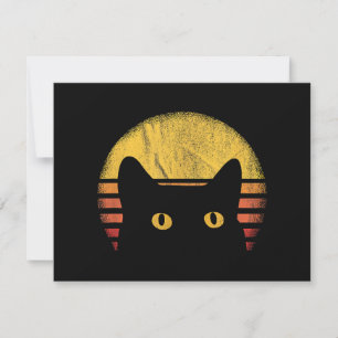 Cartão RSVP Cat Retro Vintage
