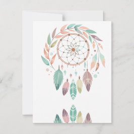 Cartão RSVP Catcher Rustic Bohemian Dream