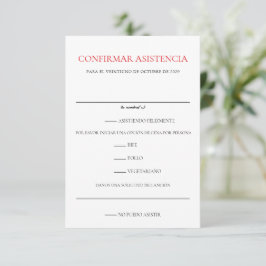 Cartão RSVP Celebração do Casamento Mexicano