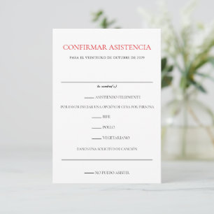 Cartão RSVP Celebração do Casamento Mexicano