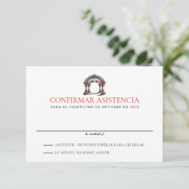 Cartão RSVP Celebração do Casamento Mexicano