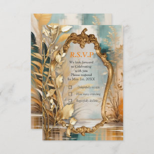 Cartão RSVP Cenários Orientais da Ásia Artística