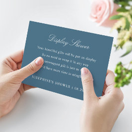 Cartão RSVP Chá de exibição Cores personalizadas Marinho Azul