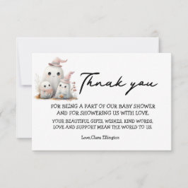 Cartão RSVP chá de fraldas de 1º Halloween