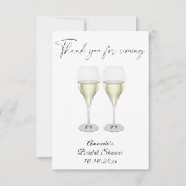 Cartão RSVP Champagne de casamento Pop