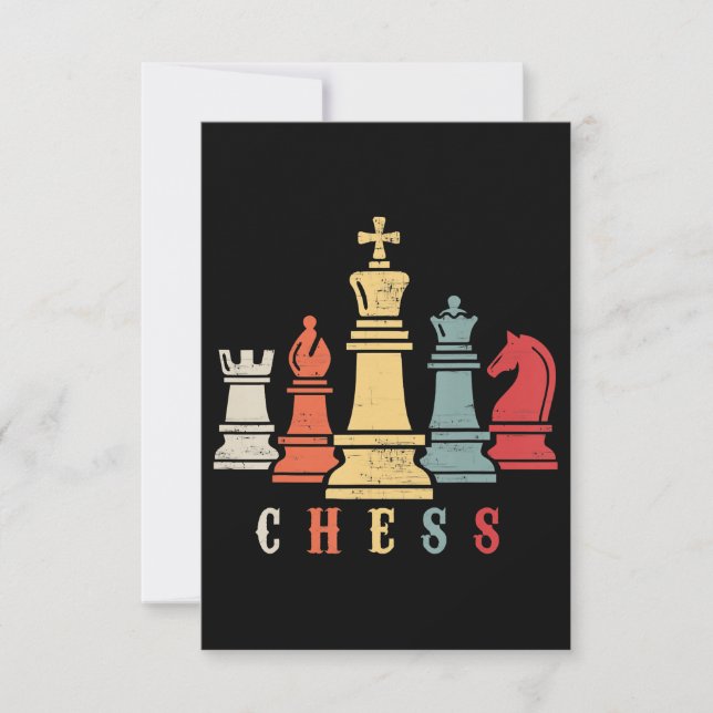 Cartão RSVP Chess Lover | Presente do Xadrez Set Checkmate (Frente)