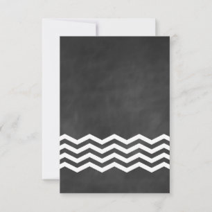 Cartão RSVP Chevron Chalkboard RSVP.