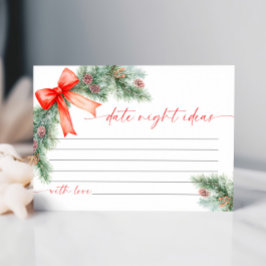 Cartão RSVP Christmas Date Night Ideas Card