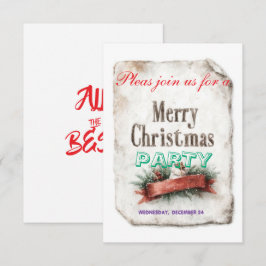 Cartão RSVP christmas invitations cards