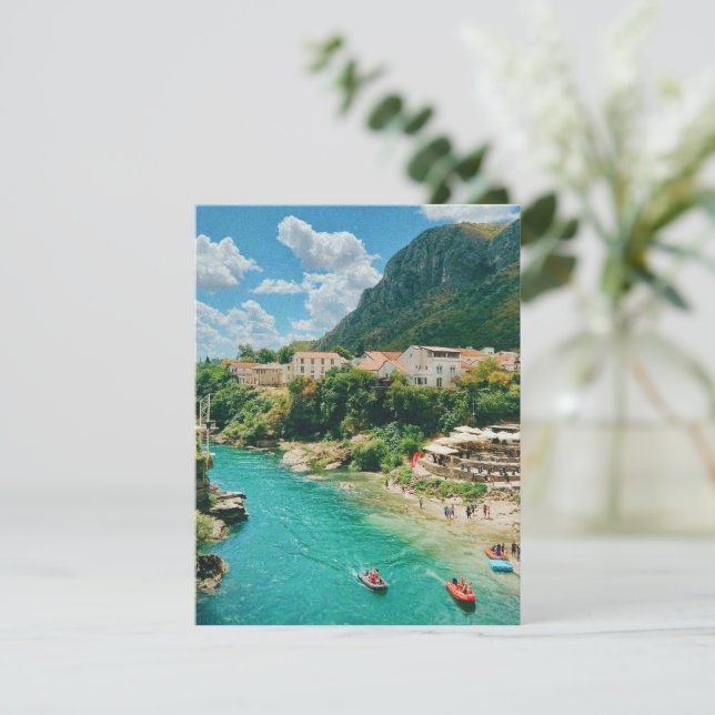 Cartão RSVP Cidade de Mostar - Bósnia e Herzegovina (Em pé/Frente)