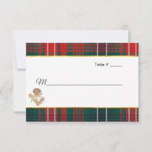 Cartão RSVP Clan Wilson Tartan Thistle Wedding Escort