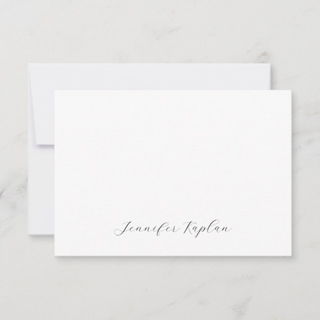 Cartão RSVP Classical Handwriting Minimalist Professional (Frente)