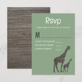 Cartão RSVP Clay Safari Giraffe, Casamento Russo