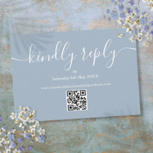 Código QR Azul Empoeirado Elegante Responder com G