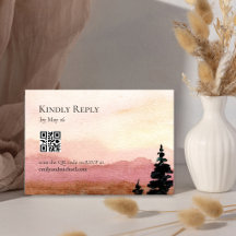 Código QR de Aquarela do Lago da Montanha Mauve
