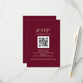 Cartão RSVP Código QR de Casamento