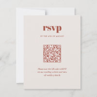 Código QR de casamento da Modern Brown Trendy Mix 