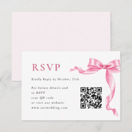 Cartão RSVP Código QR de Casamento de Arco de Casamento de Mão