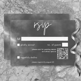 Cartão RSVP Código QR de Casamento de Casamento de Embriões Br