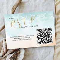 Código QR de Casamento de Destino de Praia
