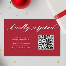 Código QR de Casamento de Natal Vermelho