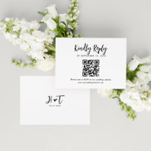 Código QR de Casamento de Script Monograma de Cora