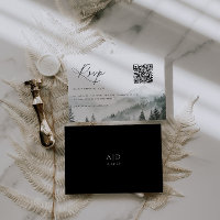 Código QR de Casamento Florestal Misty Mountain