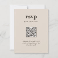 Código QR de casamento moderno marrom tendência mi