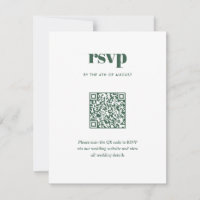 Código QR de Casamento Moderno Verde Tendência Mix