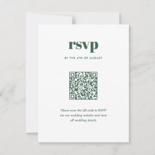 Cartão RSVP Código QR de Combinação de Casamento de Combinação