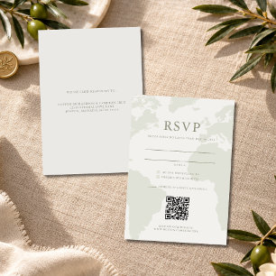 Cartão RSVP Código QR de confirmação de presença para casament