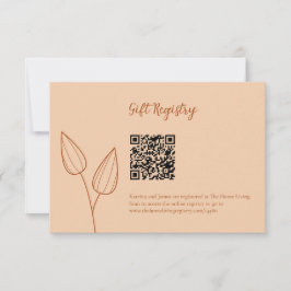 Cartão RSVP Código QR do Registro de Presente de Casamento Lar