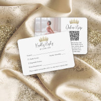 Código QR e Foto Elegante Quinceañera Dourada Coro