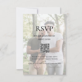 Cartão RSVP Código QR LGBTQ de Foto Moderna