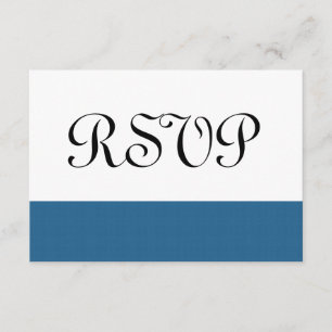 Cartão RSVP Coleção de Casamentos Retro-Squares Azul e Marinho
