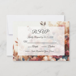 Cartão RSVP Colheita de Petais e Pintados