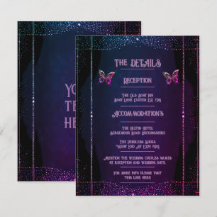 Cartão RSVP "Colorida casamento Elegante Rainbow