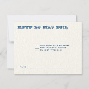 Cartão RSVP Confirmação de Casamento Bar Mitzvah de Ashton 369