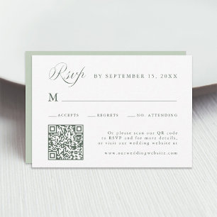 Cartão RSVP Confirmação de Casamento com Caligrafia Elegante e