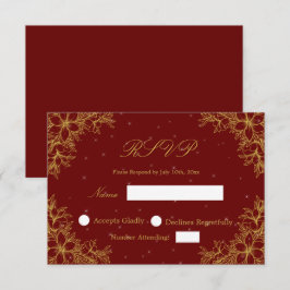 Cartão RSVP Confirmação de Casamento com gráficos Florais Orna