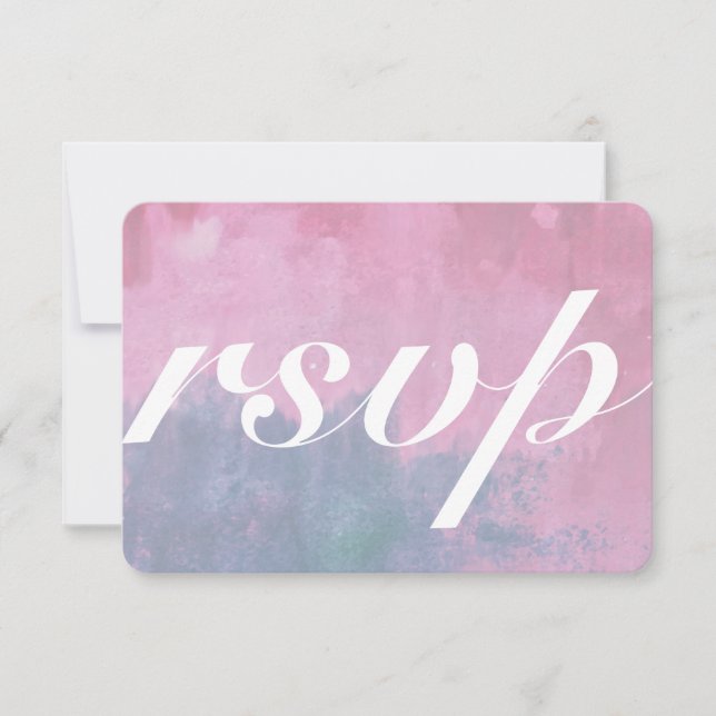 Cartão RSVP Confirmação de casamento em burgundy e azul-marinh (Frente)