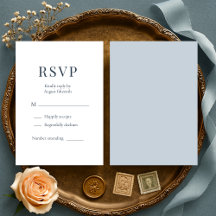 Confirmação de Casamento Minimalista Azul Costeira