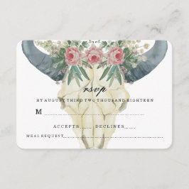 CARTÃO RSVP CONFIRMAÇÃO DE CASAMENTO ROSAS BOÉMIAS