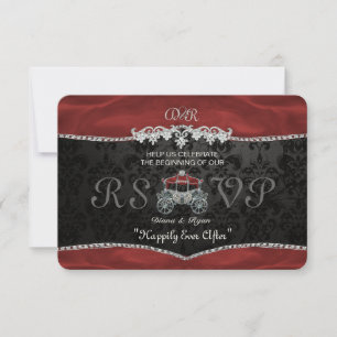 Cartão RSVP Confirmação de Conto de Fadas Real