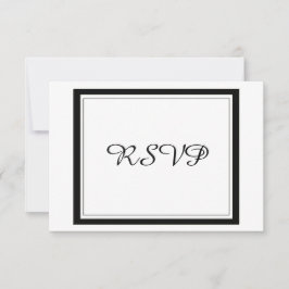 Cartão RSVP Confirmação de Presença de Casamento com Borda Pre
