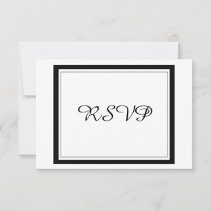Cartão RSVP Confirmação de Presença de Casamento com Borda Pre