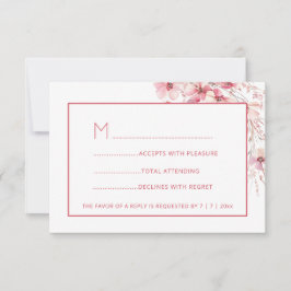 Cartão RSVP Confirmação de Presença de Flores Silvestres Boho 